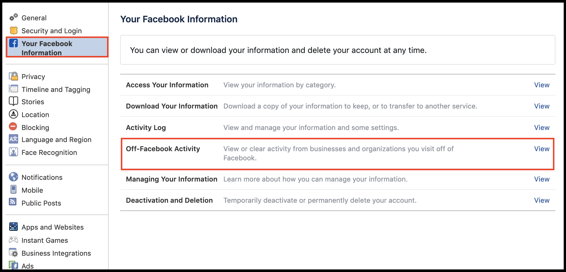 How to Change Your Off-Facebook Activity Settings  Electronic