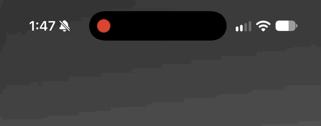 animated gif of siri ai text input buble