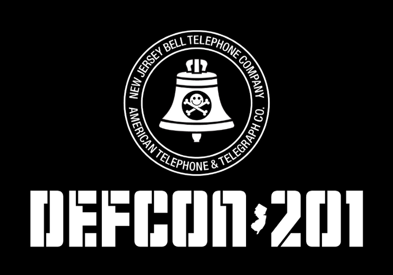 Black background with white text, which reads DEFCON 201 in block letters