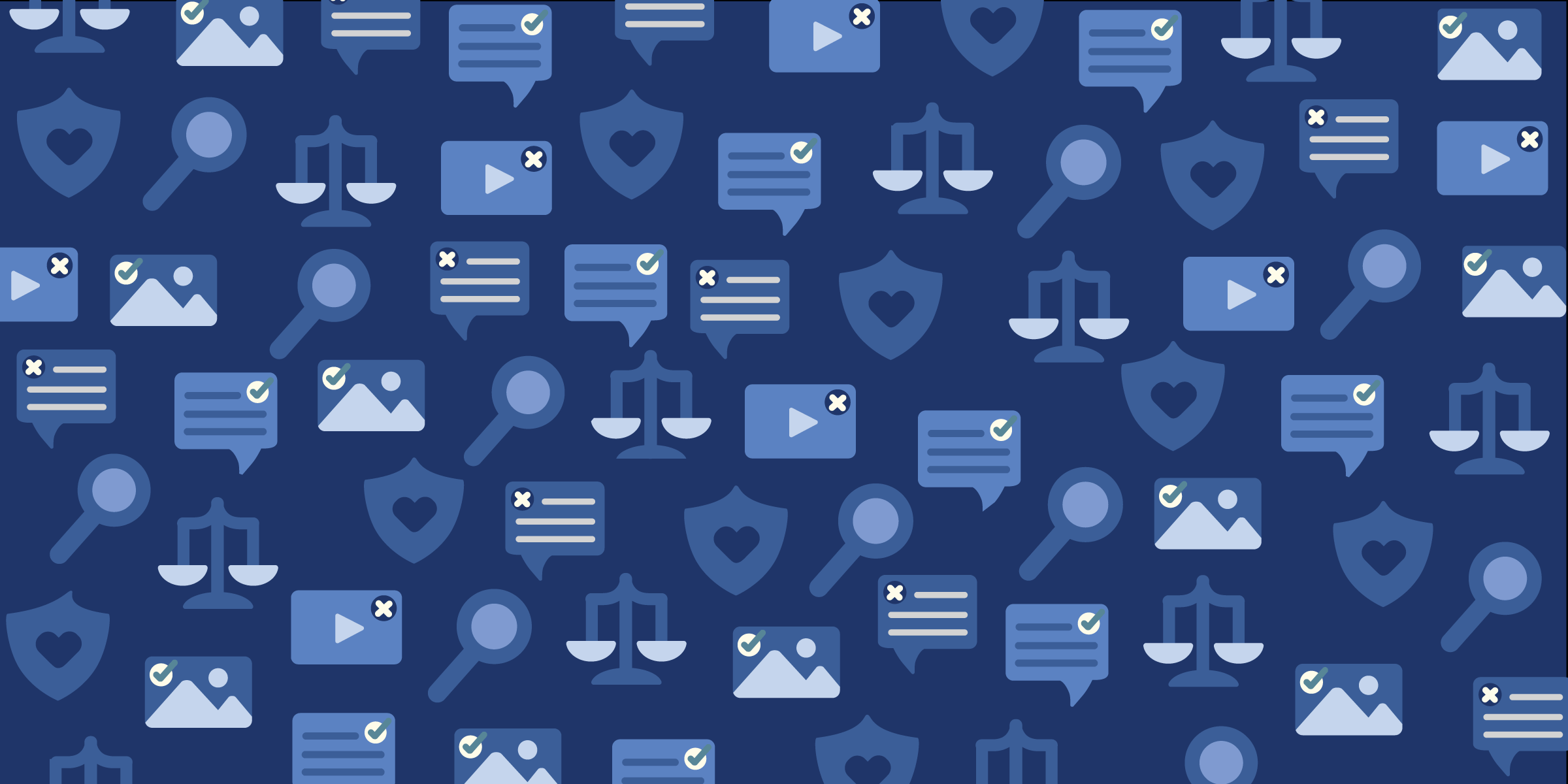 A patterned background image representing the Santa Clara Principles