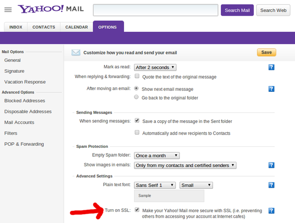 Yahoo! Mail Makes HTTPS Available