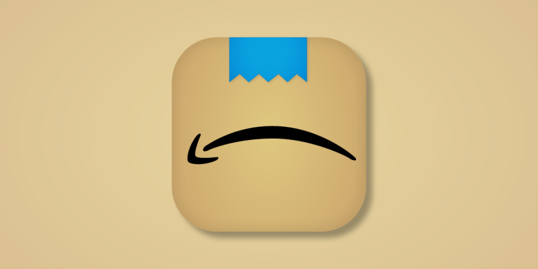 Amazon smile logo with smile upside down