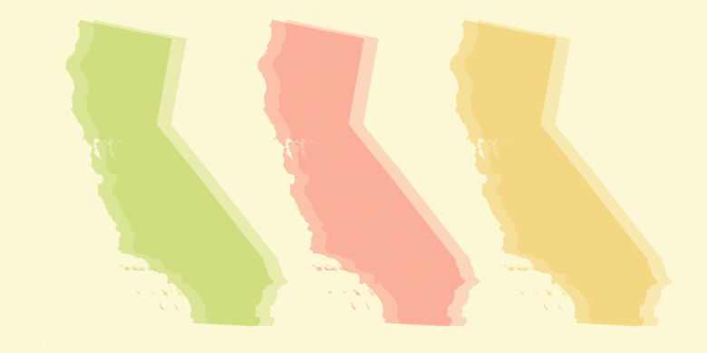 outline of california state 