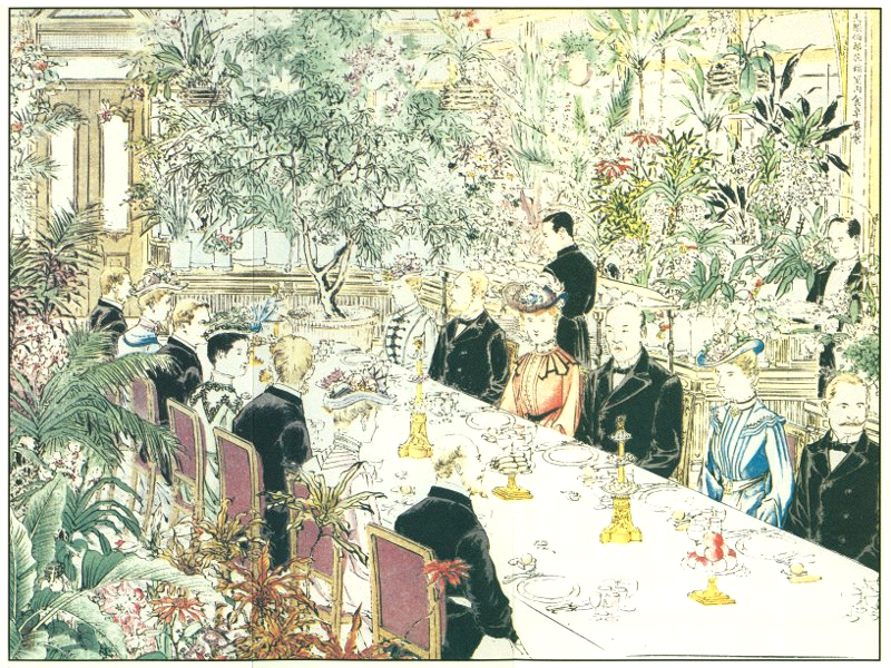 Works of Gensai Murai, Japan's Mark Twain, are now public domain in most of the world. Frontispiece of Shokudoraku by Gensai Murai