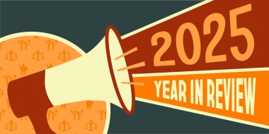 Bullhorn with "2025 Year in Review" coming out of it in bold letters
