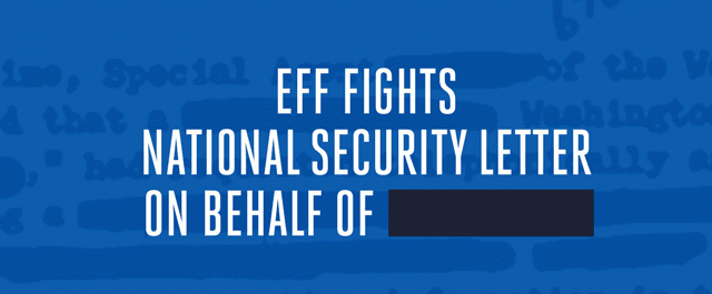 EFF Fights National Security Letter On Behalf of Cloudflare
