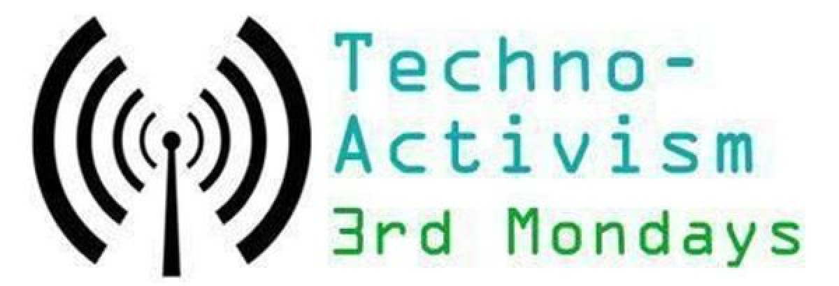 The logo of Techno-Activism 3rd Mondays.