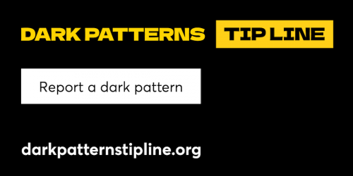 Report a pattern - darkpatternstipline.org
