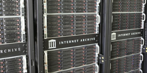 server rack @ Internet Archive photo by Jason Scott