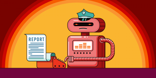 a robot writing a police report